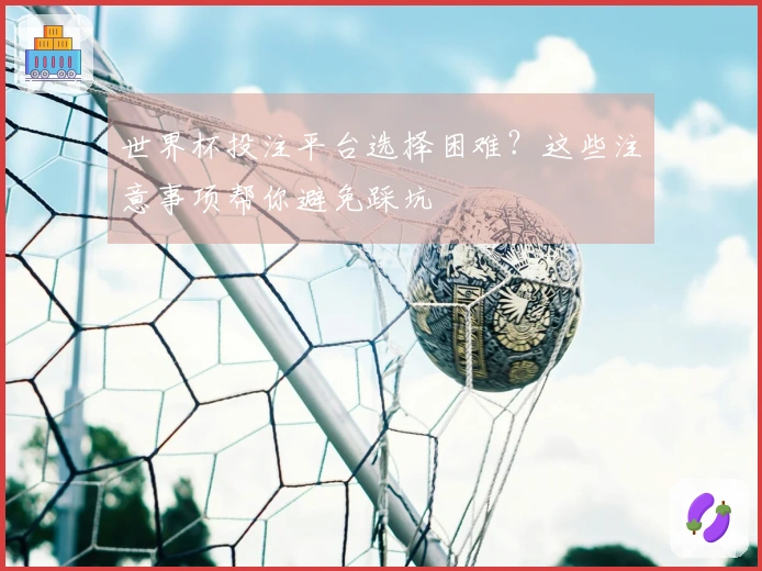 世界杯投注平台选择困难?这些注意事项帮你避免踩坑